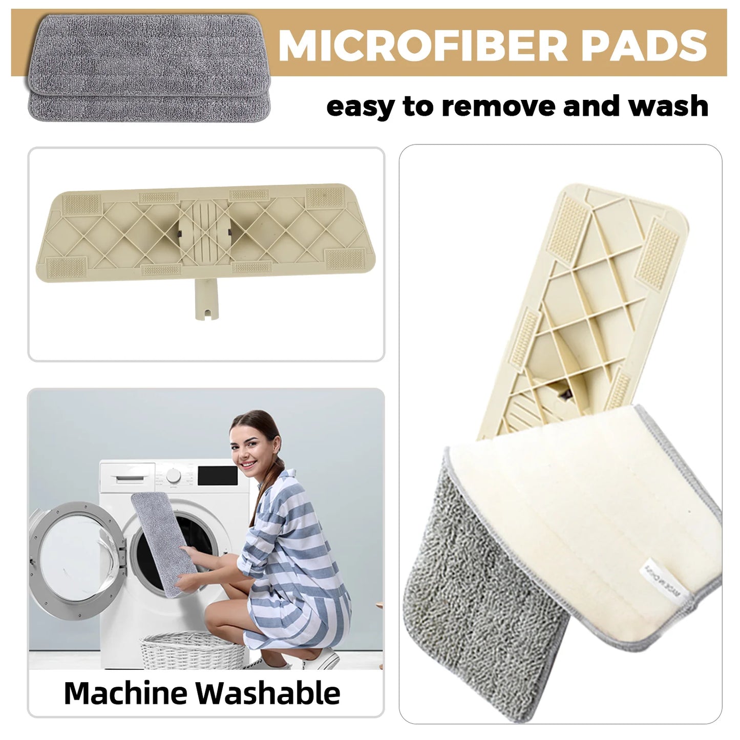 Mopa de microfibra con rociador y mango telescópico